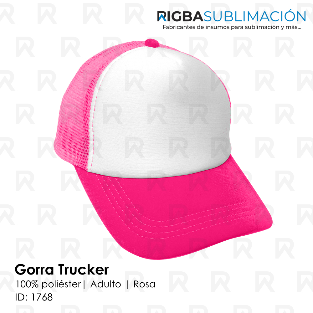 Gorra trucker para sublimación rosa
