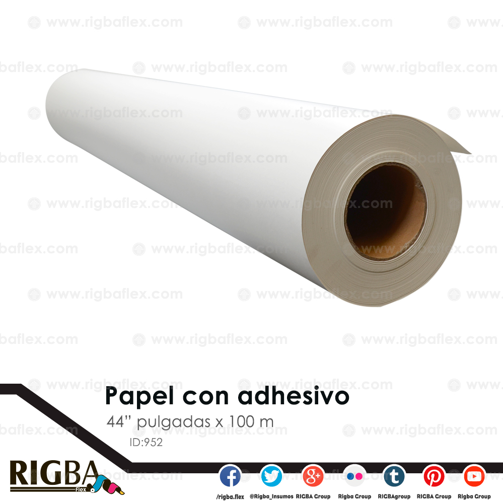 Papel para sublimacion con adhesivo 1.11 x 100m